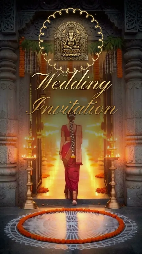 Divine Ganesha, Telugu wedding invitation video