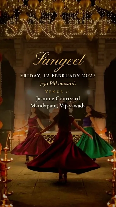 Divine Ganesha, Telugu wedding invitation video: its Sangeet scene