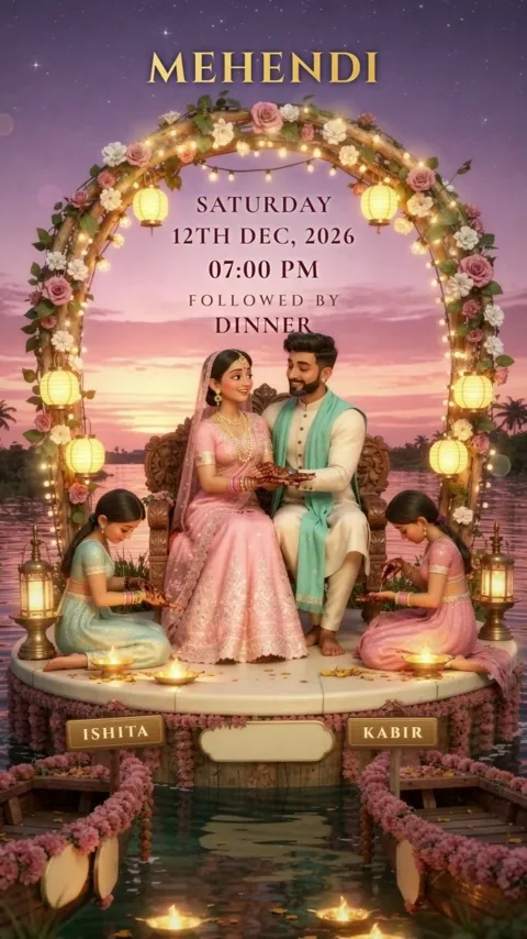 Ek Din, Ek Manch, destination wedding invitation video: its Mehendi scene