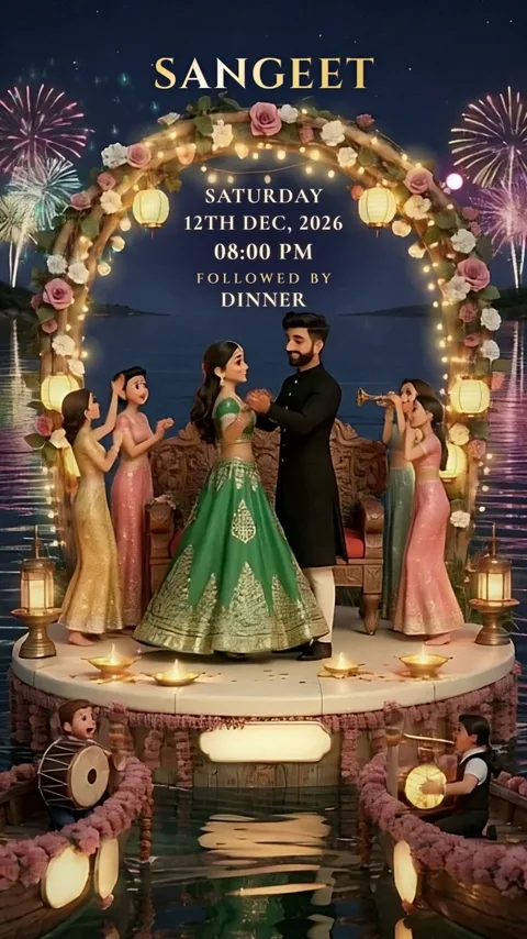 Ek Din, Ek Manch, destination wedding invitation video: its Sangeet scene