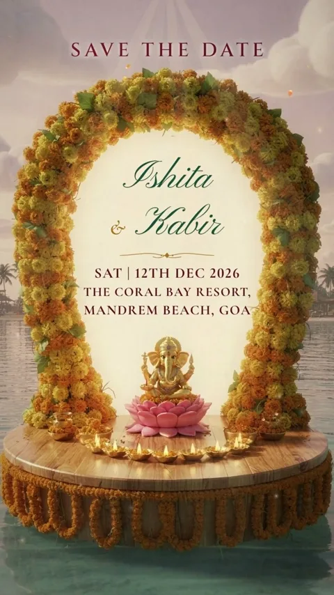 Ek Din, Ek Manch, destination wedding invitation video: its Save the date scene