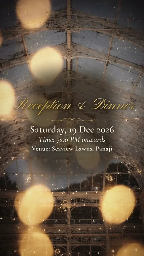 From First Light, Christian wedding invitation video: its Reception & dinner scene