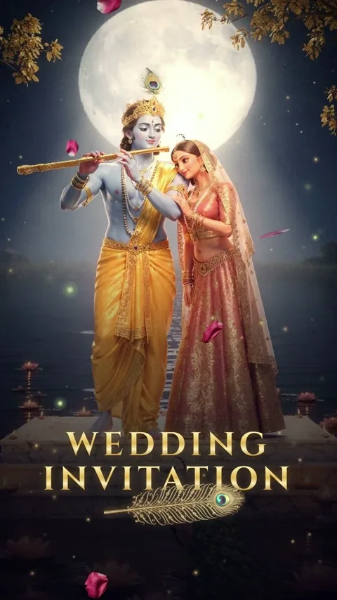 The Flute's Call, Radha Krishna wedding invitation video