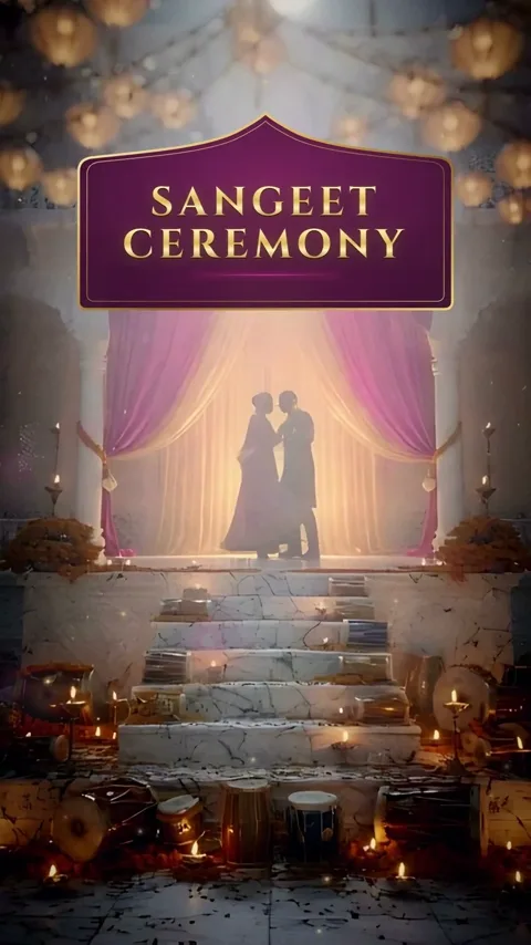 The Flute's Call, Radha Krishna wedding invitation video: its Sangeet scene
