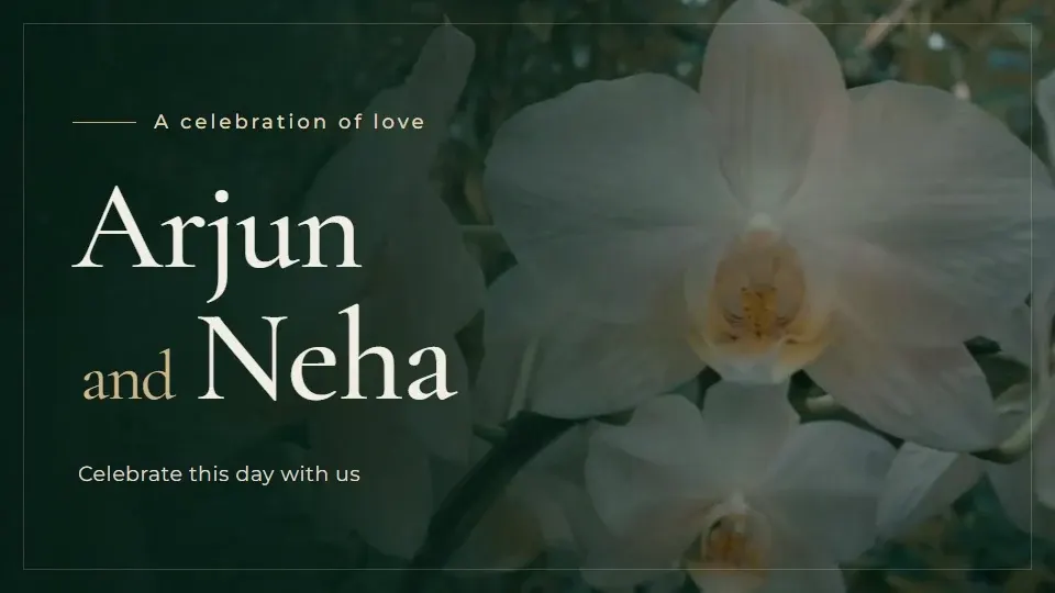 Glasshouse Vows, elegant wedding invitation video