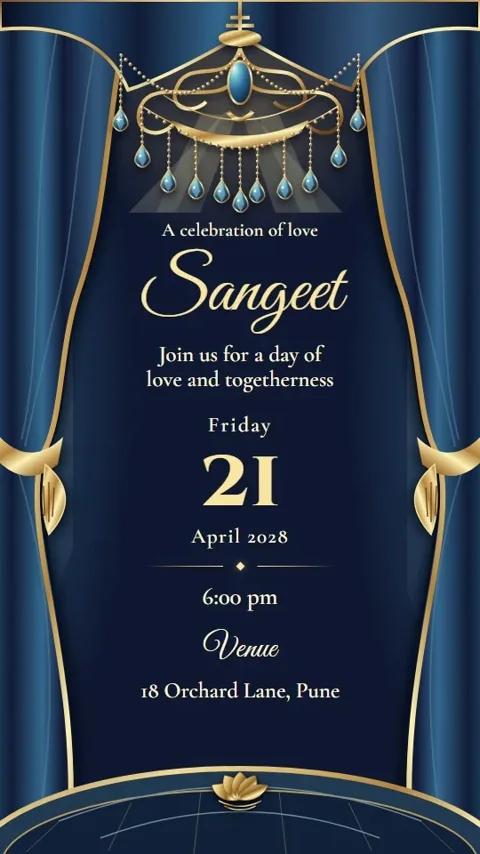 Gulistan Royale, royal garden wedding invitation video: its Sangeet scene
