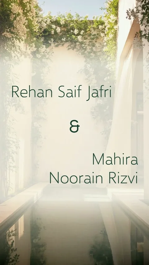 Jasmine Courtyard: Botanical, floral nikah invitation video
