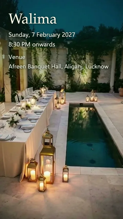 Jasmine Courtyard: Cinematic, cinematic nikah invitation video: its Walima scene