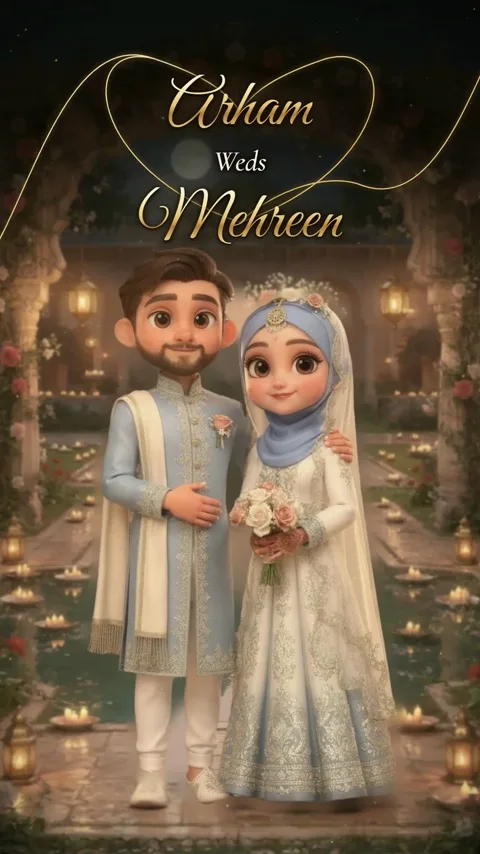 Mehtab, animated nikah invitation video