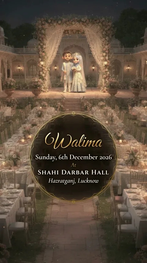 Mehtab, animated nikah invitation video: its Walima scene