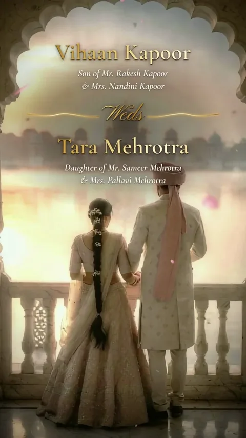 Modern Love Story, modern Hindu wedding invitation video