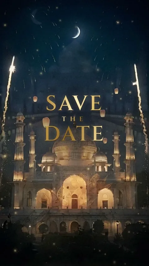 Noor Mahal, Muslim wedding invitation video: its Save the date scene