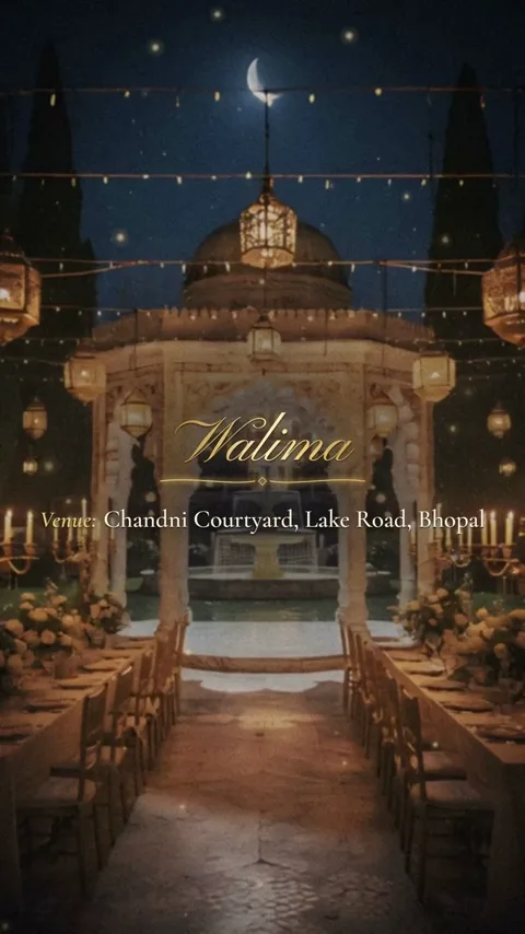 Noor Mahal, Muslim wedding invitation video: its Walima scene