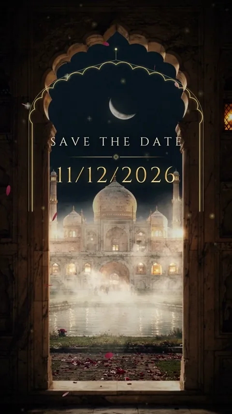 Chaand, Islamic wedding invitation video: its Save the Date scene