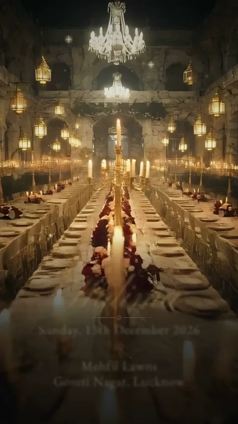 Chaand, Islamic wedding invitation video: its Walima scene