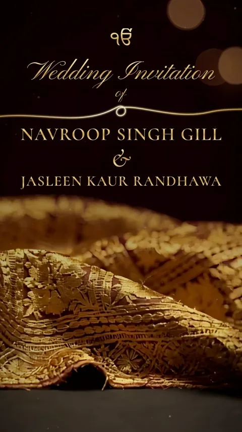 Palla, Sikh Anand Karaj wedding invitation video