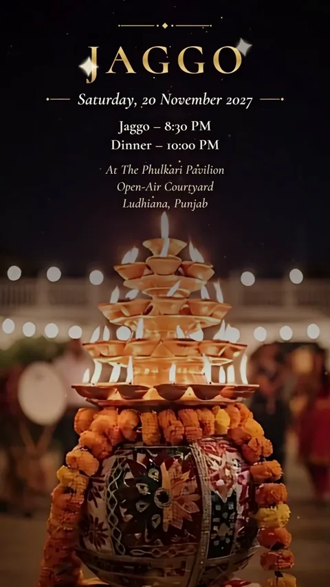 Palla, Sikh Anand Karaj wedding invitation video: its Jaggo scene