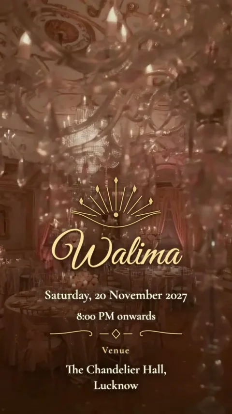 Jhoomar, royal nikah invitation video: its Walima Reception scene