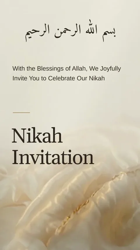Silk & Saffron, minimalist nikah invitation video