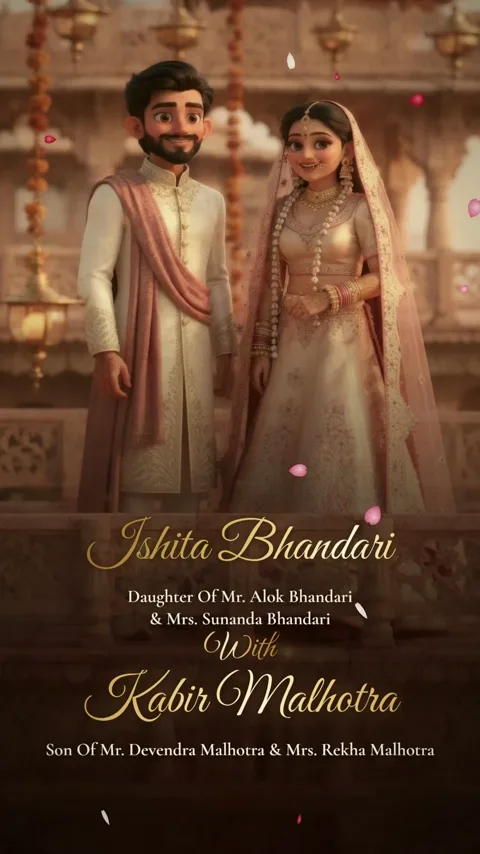 Sone ki Kahaani, animated wedding invitation video
