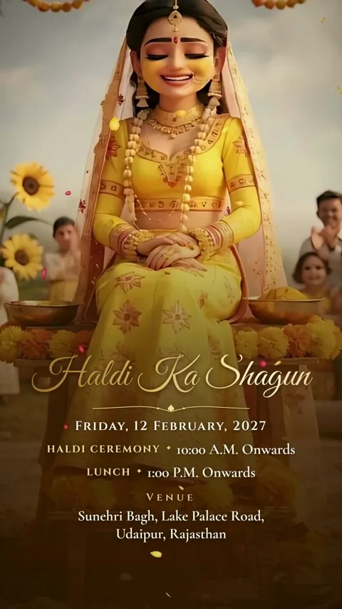 Sone ki Kahaani, animated wedding invitation video: its Haldi scene