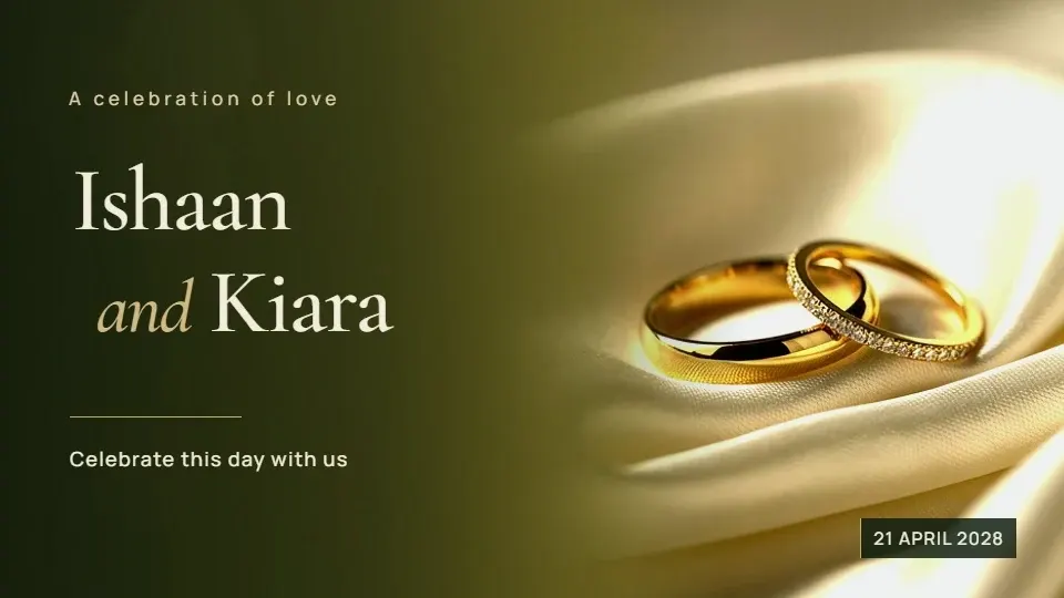 Velvet Vows, cinematic wedding invitation video
